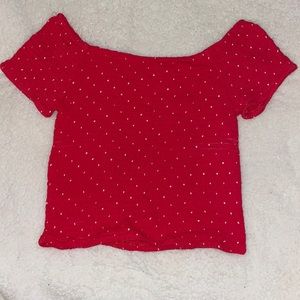 Cropped Elastic Short Sleeve Shirt